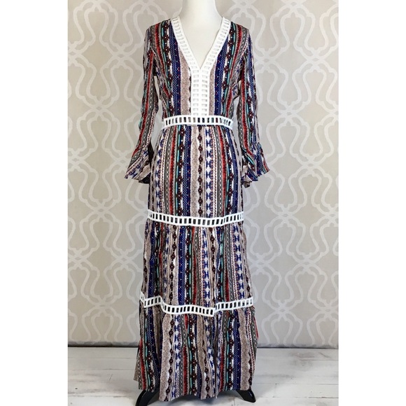 2 Piece Gypsy Bohemian Tribal Maxi - Picture 3 of 8